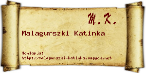 Malagurszki Katinka névjegykártya